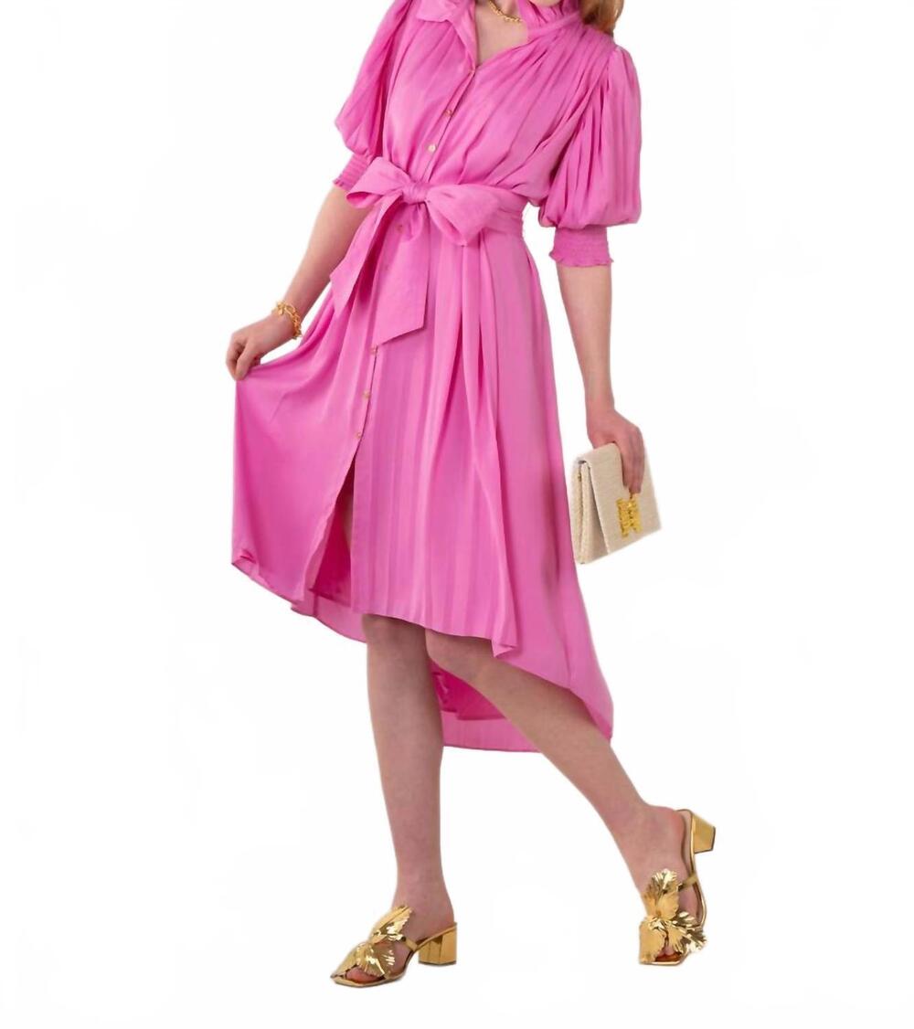 NEW EMILY MCCARTHY women's rowan dress in fuchsia pink